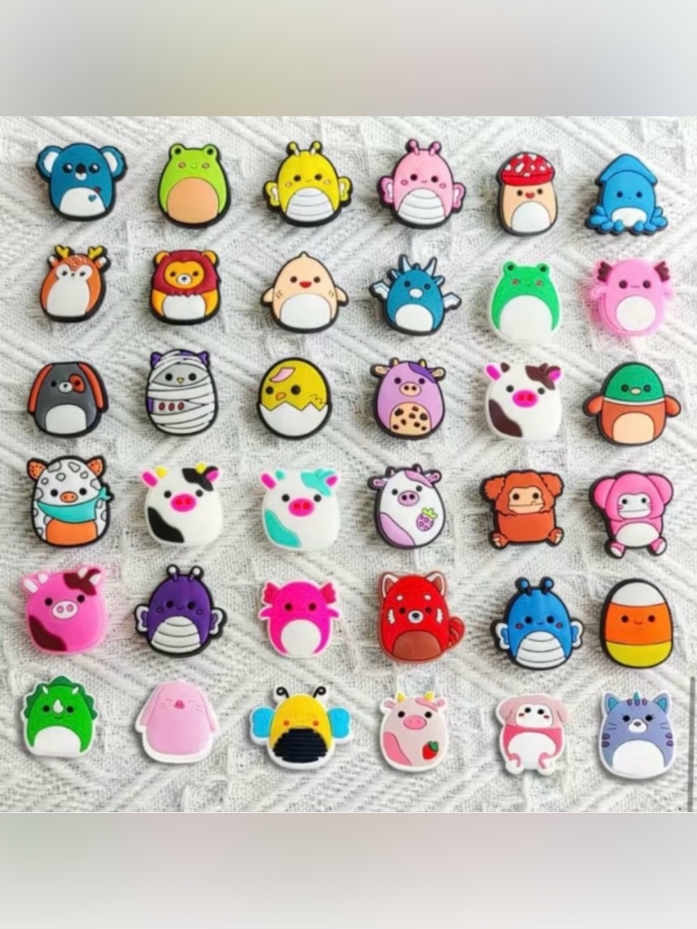 Squishmallow Shoe Charms For Crocs 36-Piece Egg-Shaped Animals No Duplicates NEW